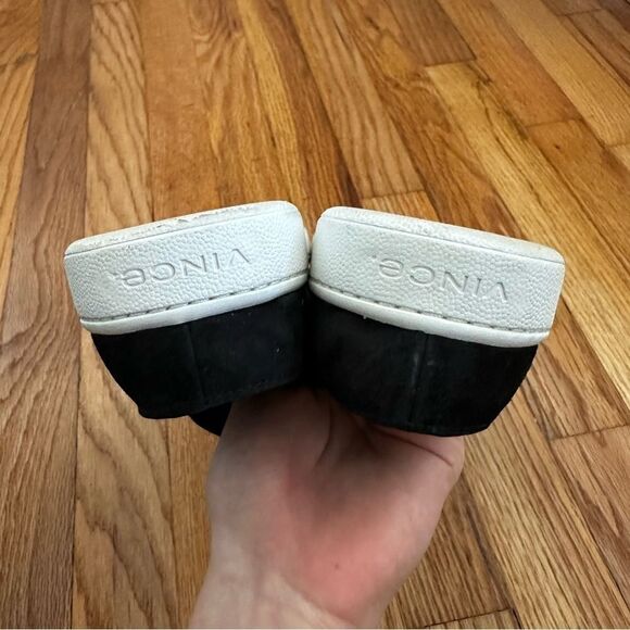 Vince Verrell 2 Black Suede Slip-on Slide Sneakers Women’s Sz 7 - Picture 8 of 13